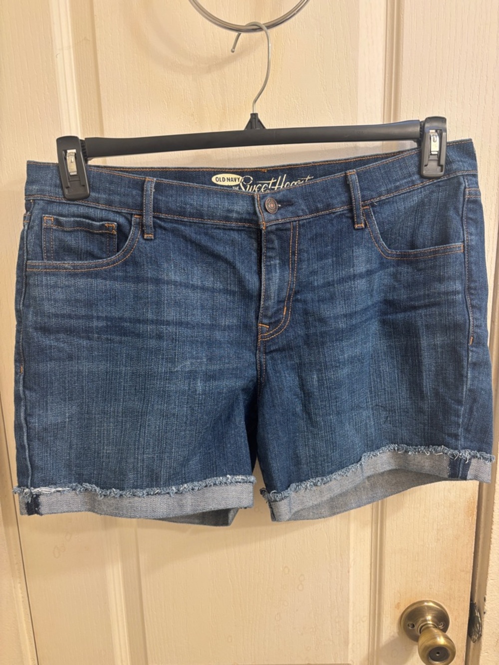Old Navy Blue Rolled Hem Denim Shorts